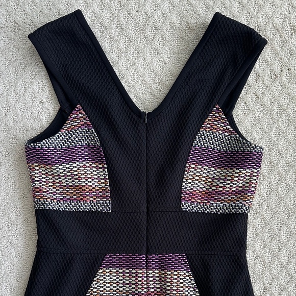 Yoana Baraschi Black Neon Tweed Sleeveless Sheath Dress 6 Y2K Artsy Designer - Picture 8 of 13